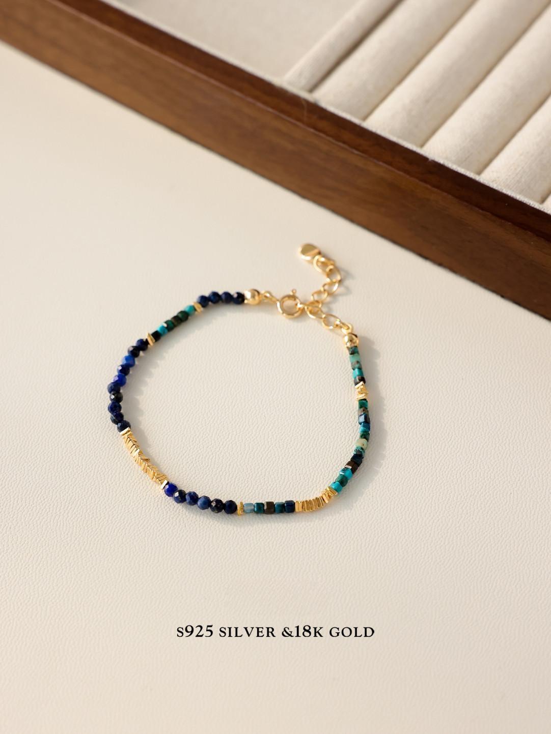 Lapis Lazuli Gold Plated Bracelet