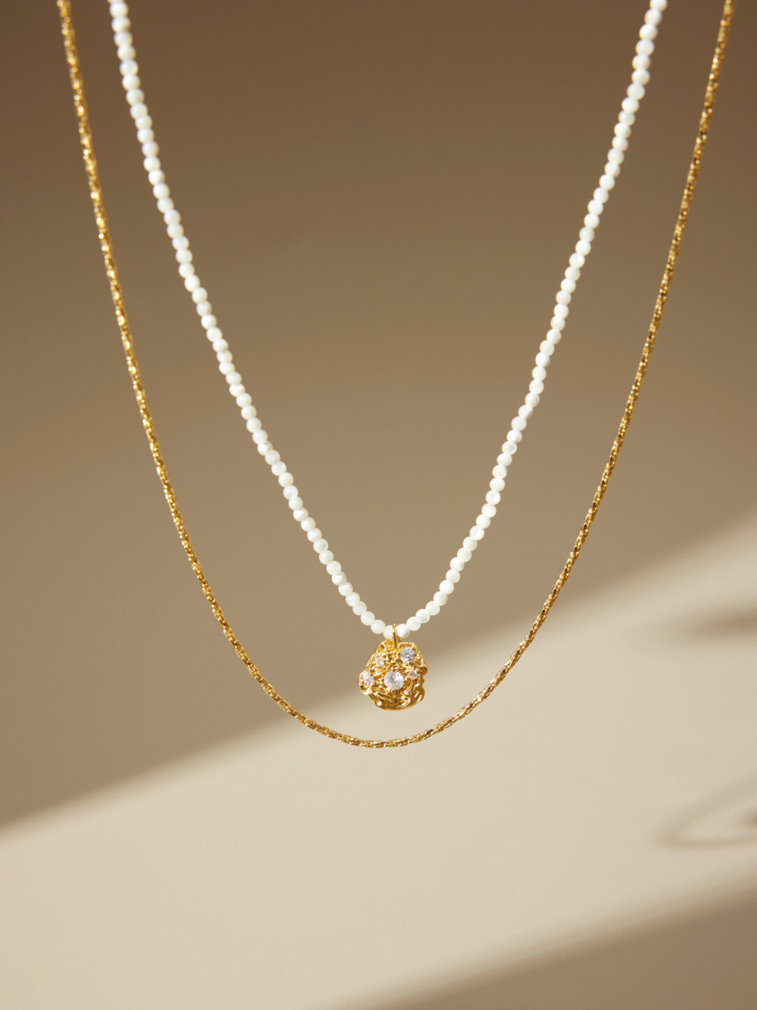 Flower Core Dual-Layer Necklace