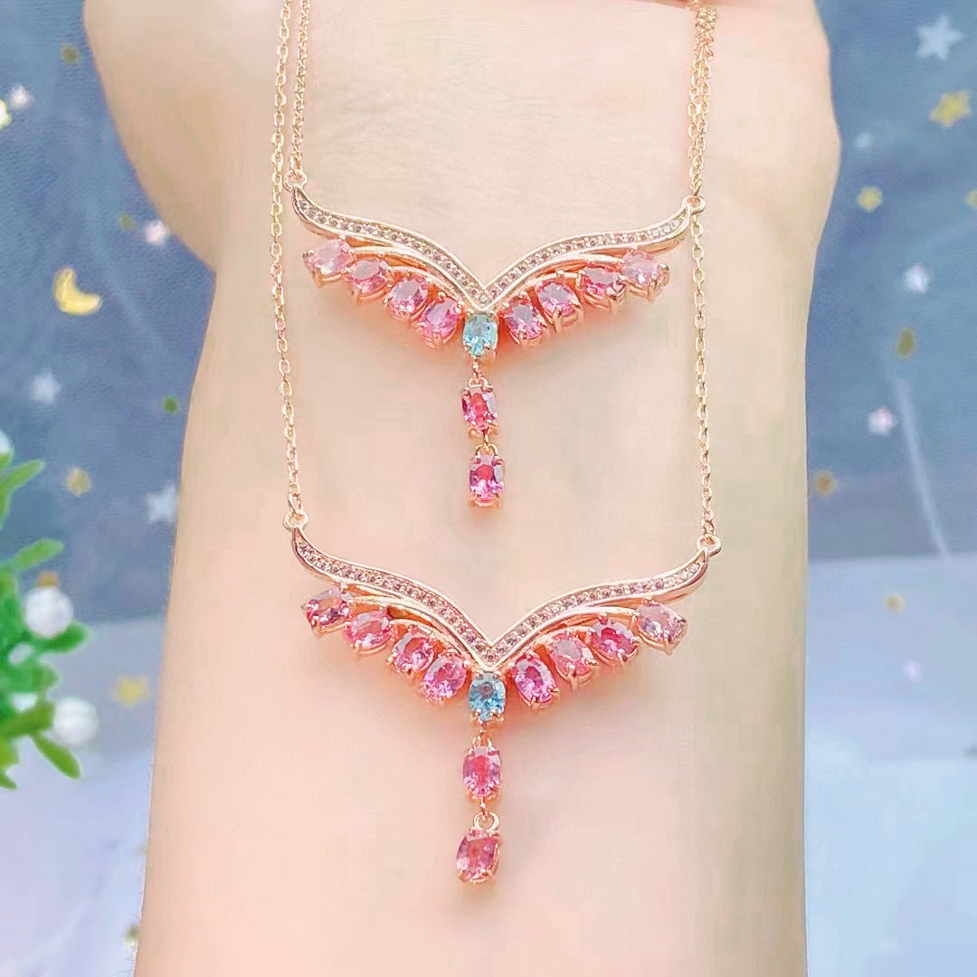 Radiant Tourmaline Gemstone Necklace