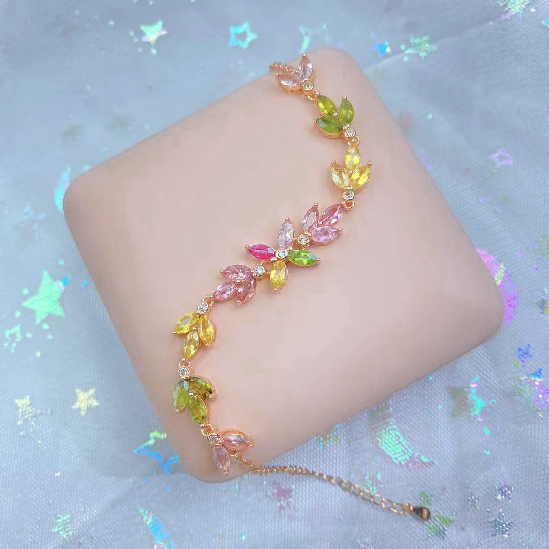 Vibrant Tourmaline Beaded Bracelet