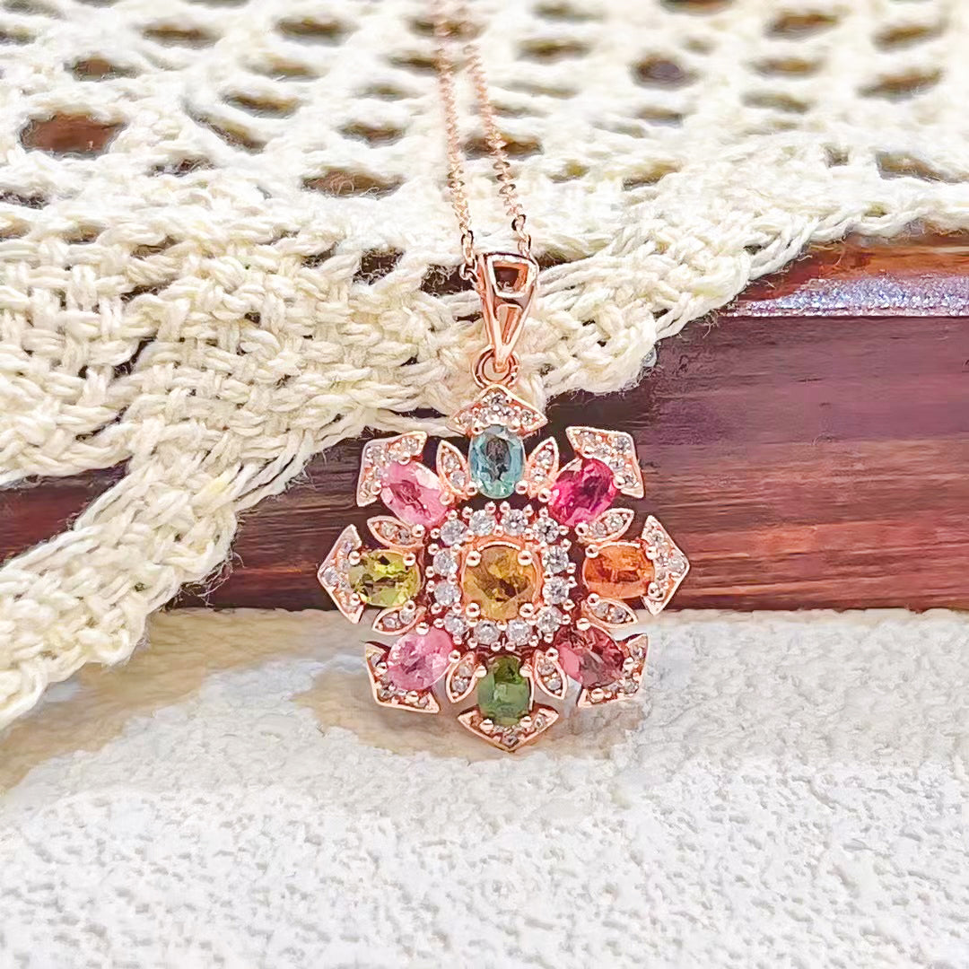 Oceanic Tranquility Tourmaline Pendant