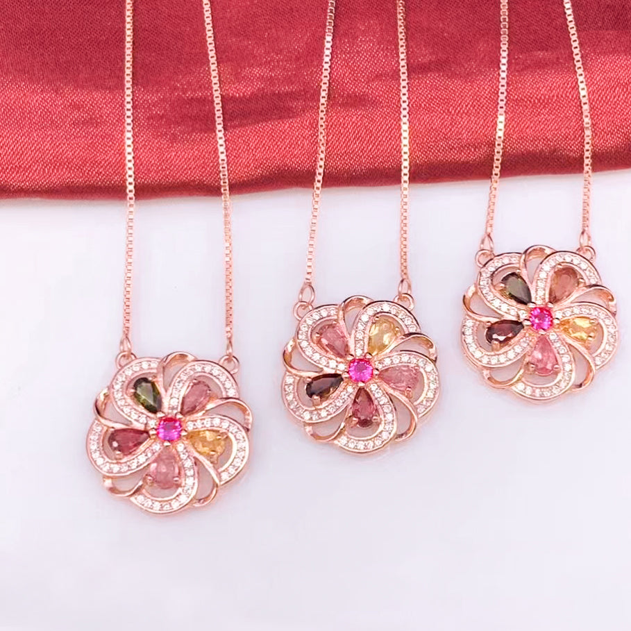 Elegant Tourmaline Nugget Necklace