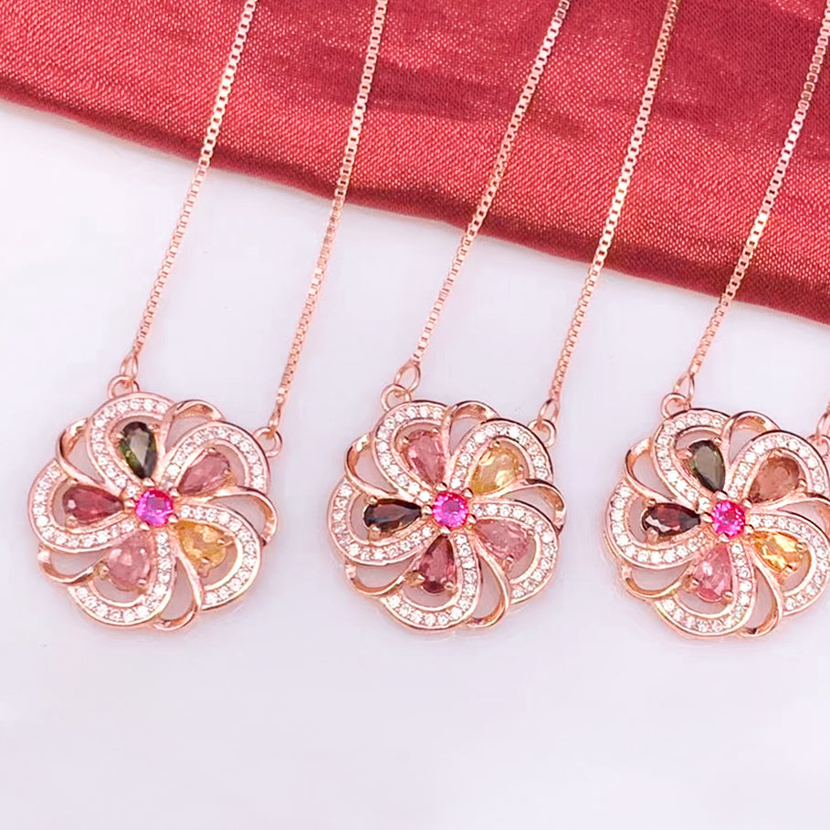 Elegant Tourmaline Nugget Necklace