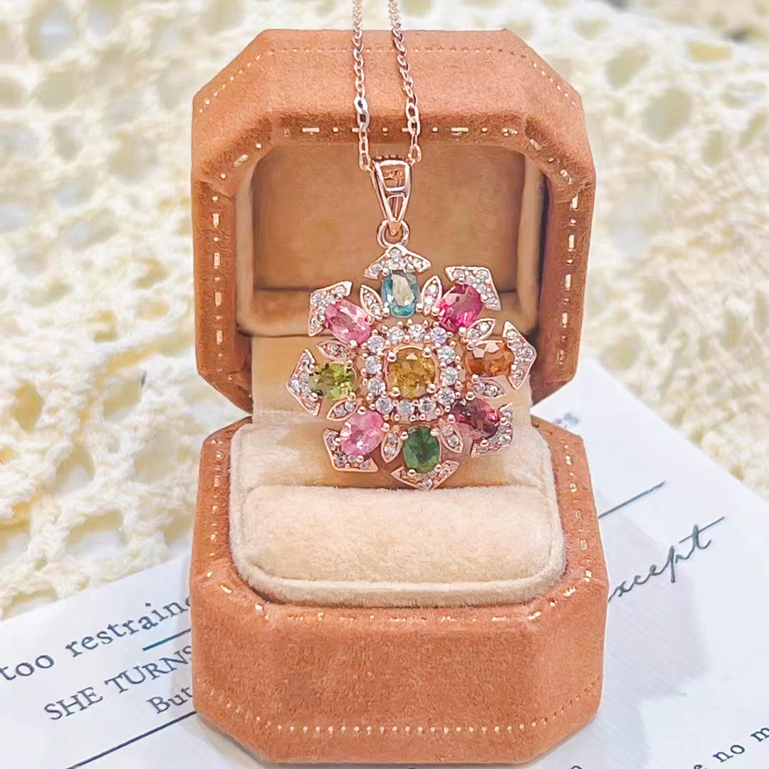 Oceanic Tranquility Tourmaline Pendant