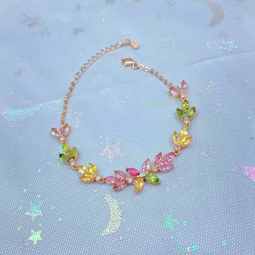 Vibrant Tourmaline Beaded Bracelet