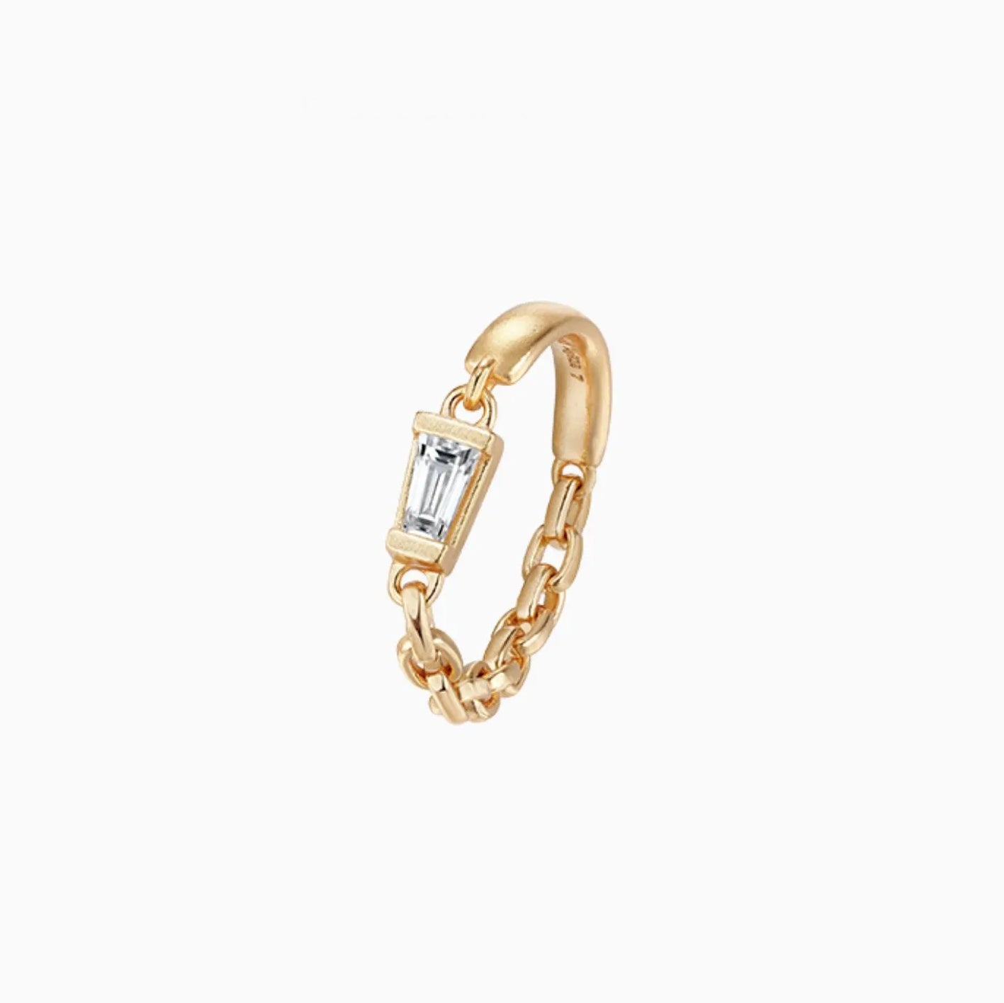 Baugette Cut Moissanite Ring