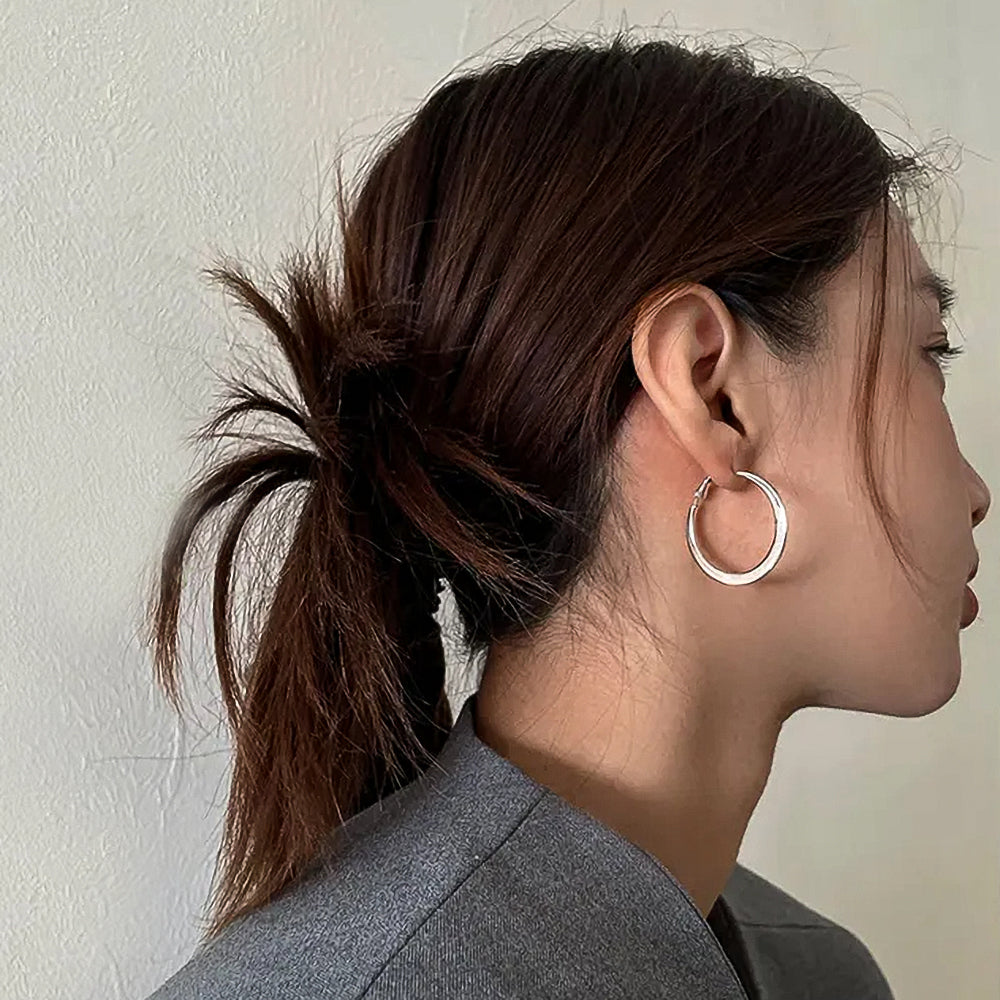 Simple Hoop Plain Earrings
