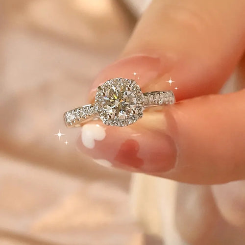 Plain D-Color Moissanite Ring