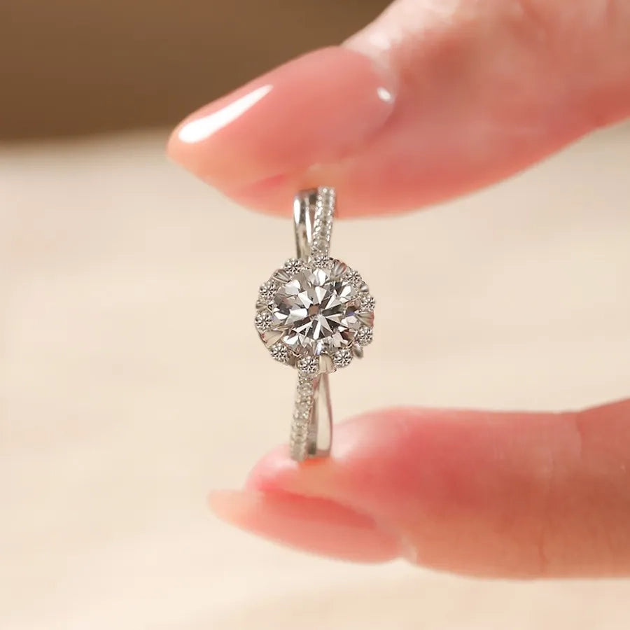 Full Eternity Snow Moissanite Ring