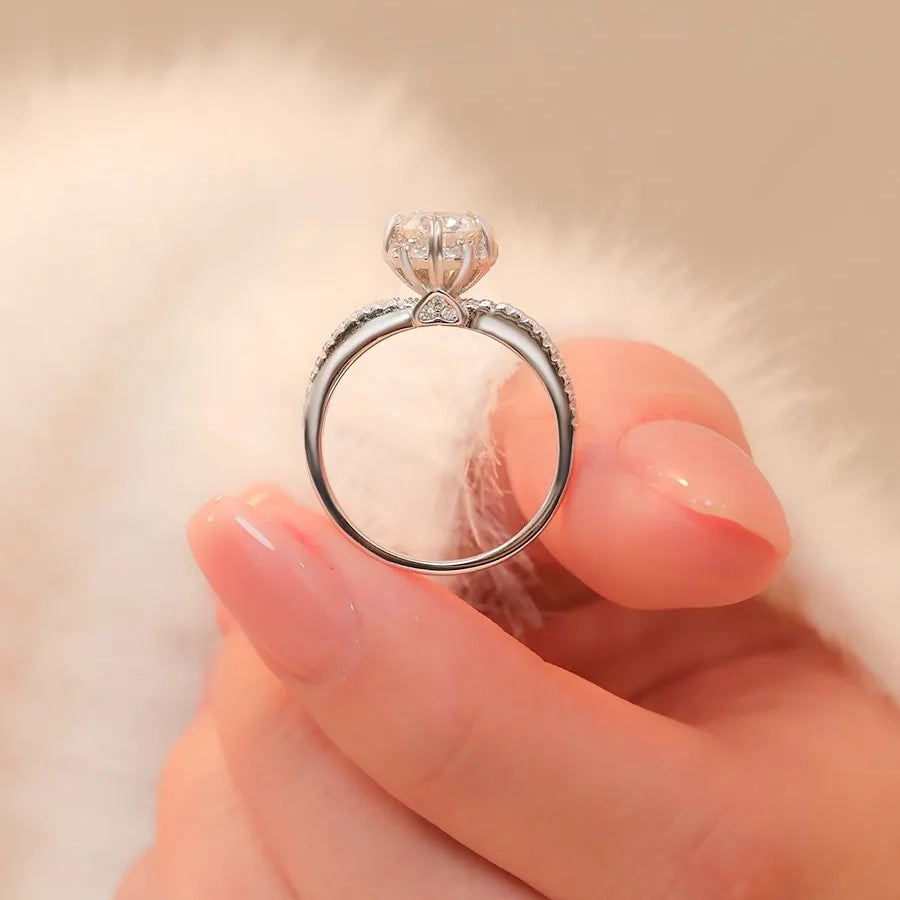 Full Eternity Snow Moissanite Ring