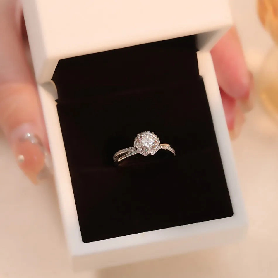 Full Eternity Snow Moissanite Ring