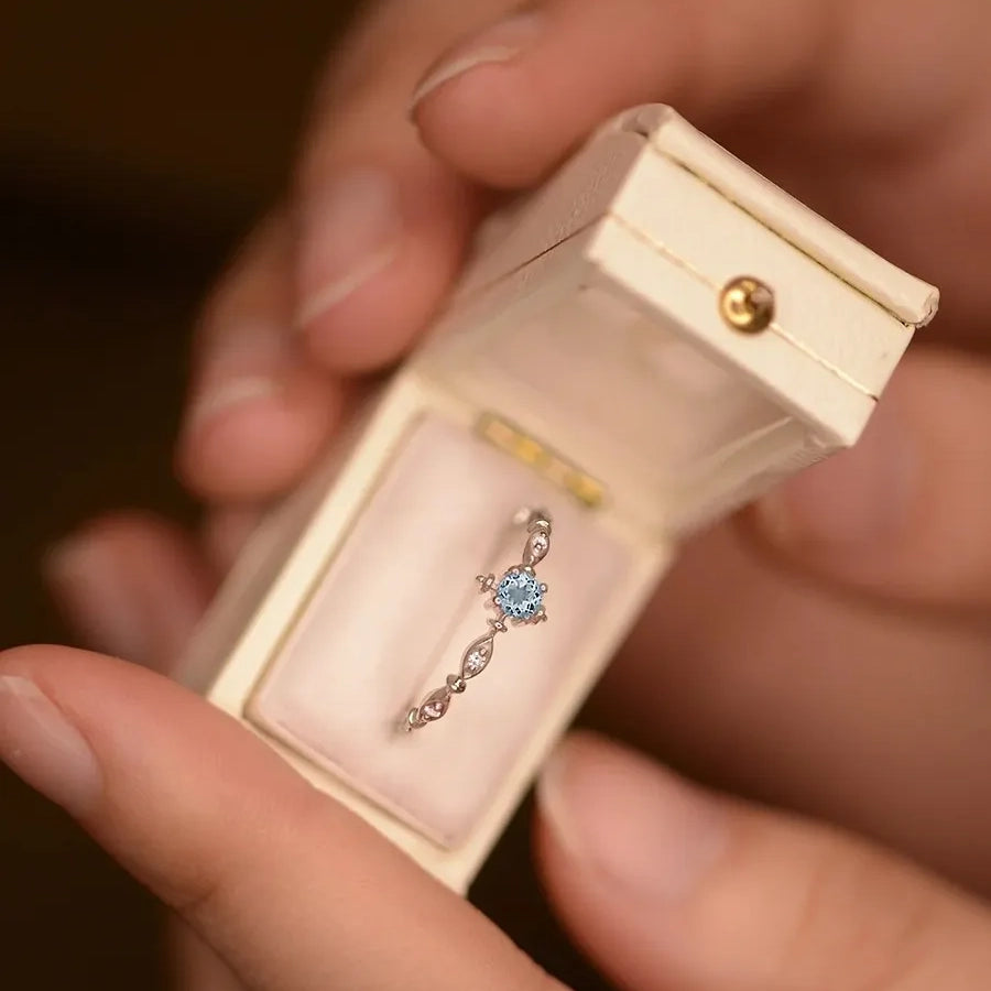 Sky Blue Topaz Opening Ring