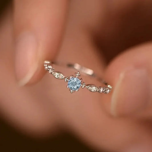 Sky Blue Topaz Opening Ring