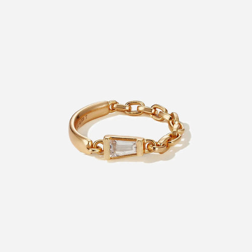 Baugette Cut Moissanite Ring