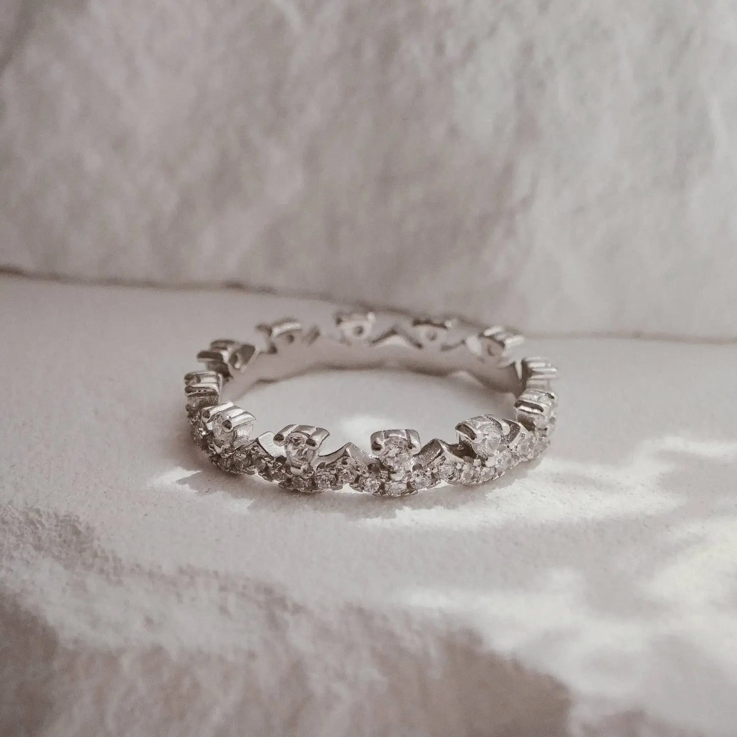 Petal Lace Eternity Ring