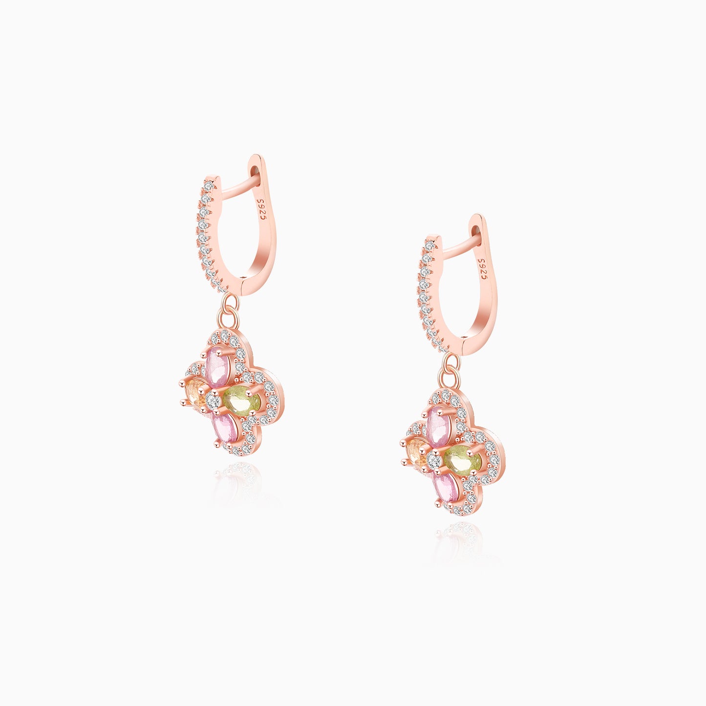 Four-Leaf Harmony Tourmaline Earrings