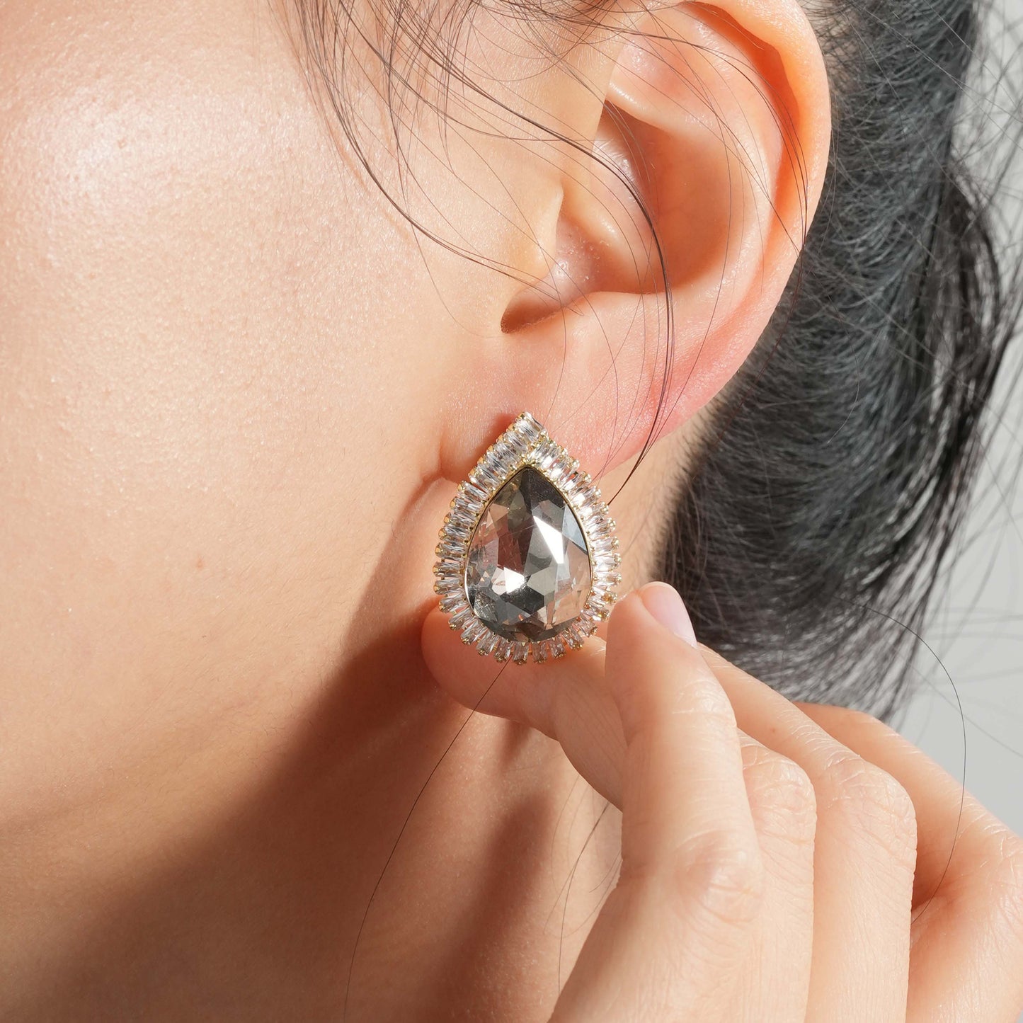 Brilliant Halo Teardrop Earrings