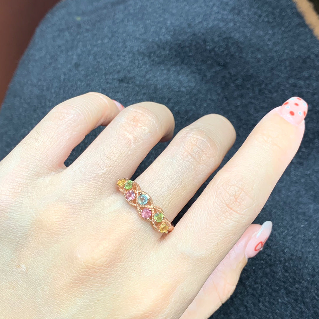Spiral Tourmaline Ring