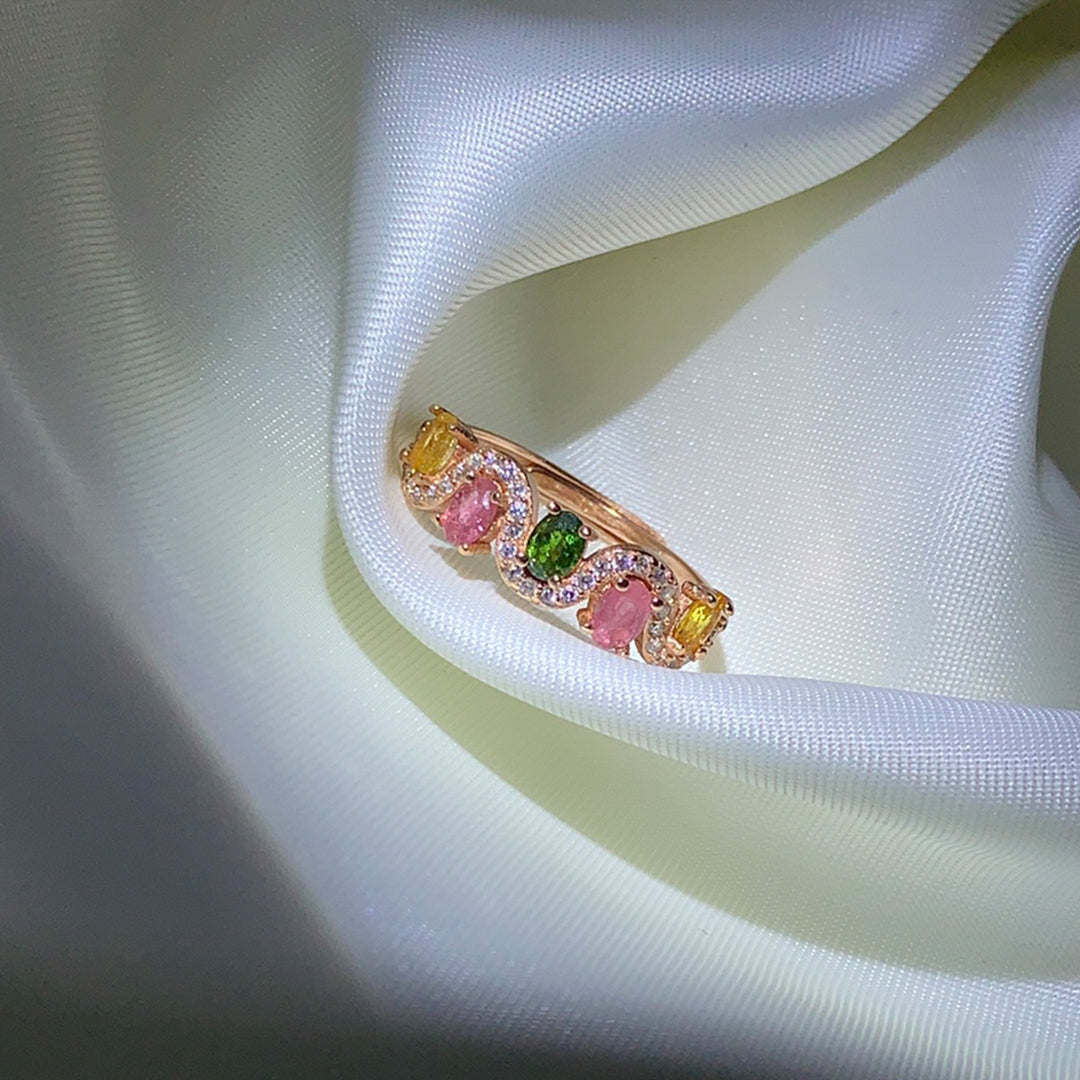 Ripple Reflection Tourmaline Ring