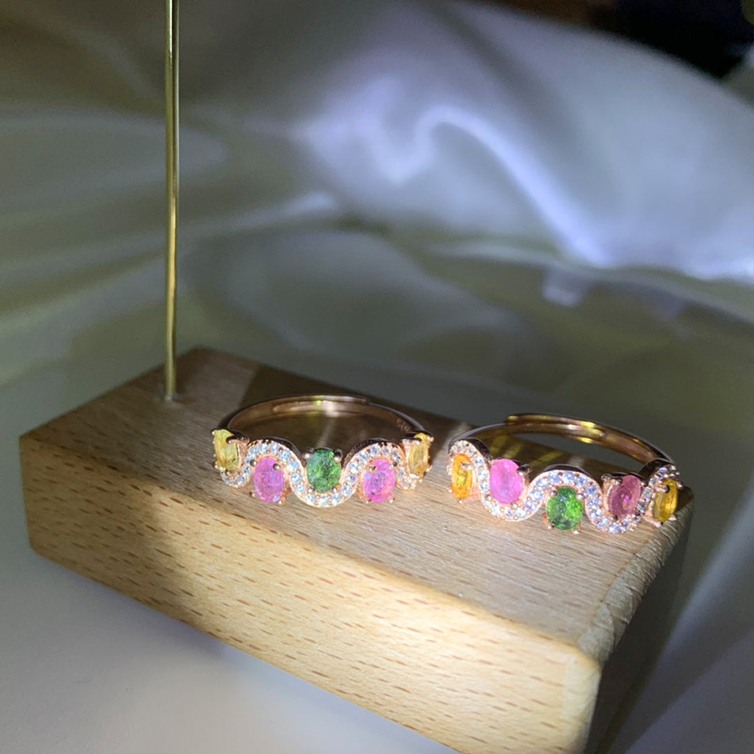 Ripple Reflection Tourmaline Ring