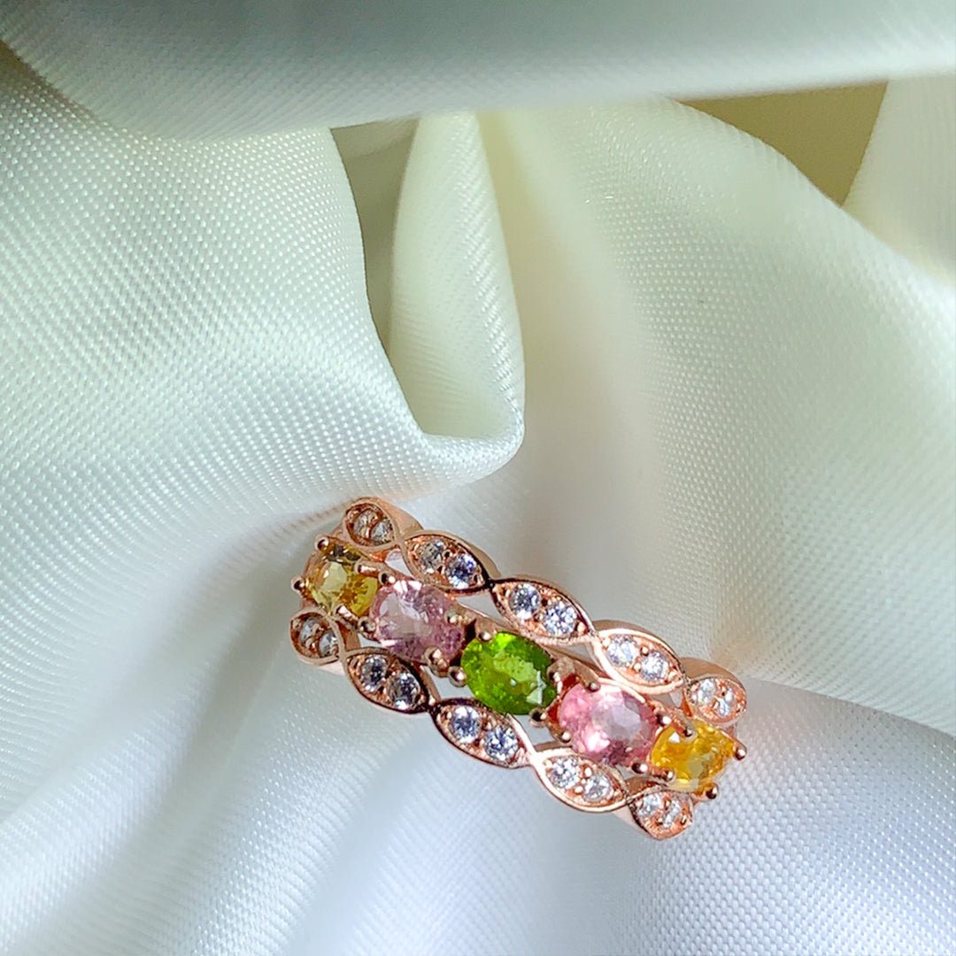 Oceanic Elegance Tourmaline Ring