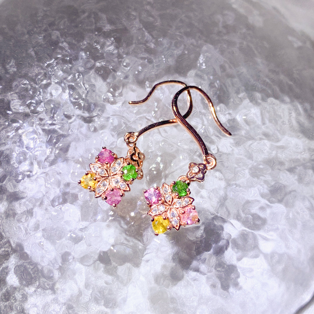 Enchanted Bloom Tourmaline Earrings
