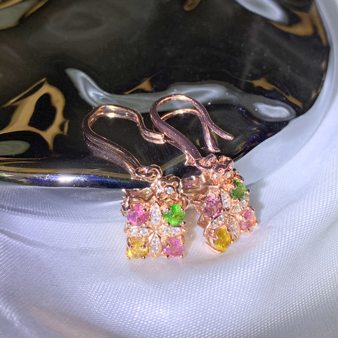 Enchanted Bloom Tourmaline Earrings