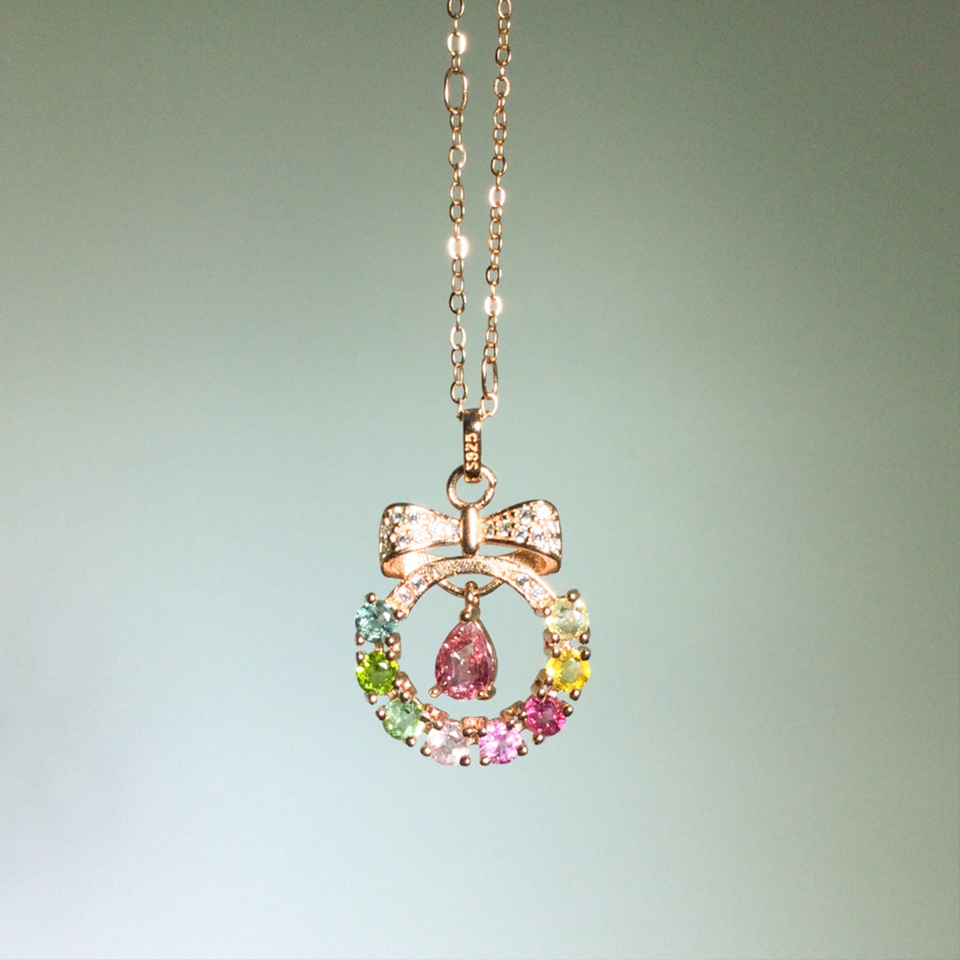 Mystic Rainbow Elegance Tourmaline Pendant