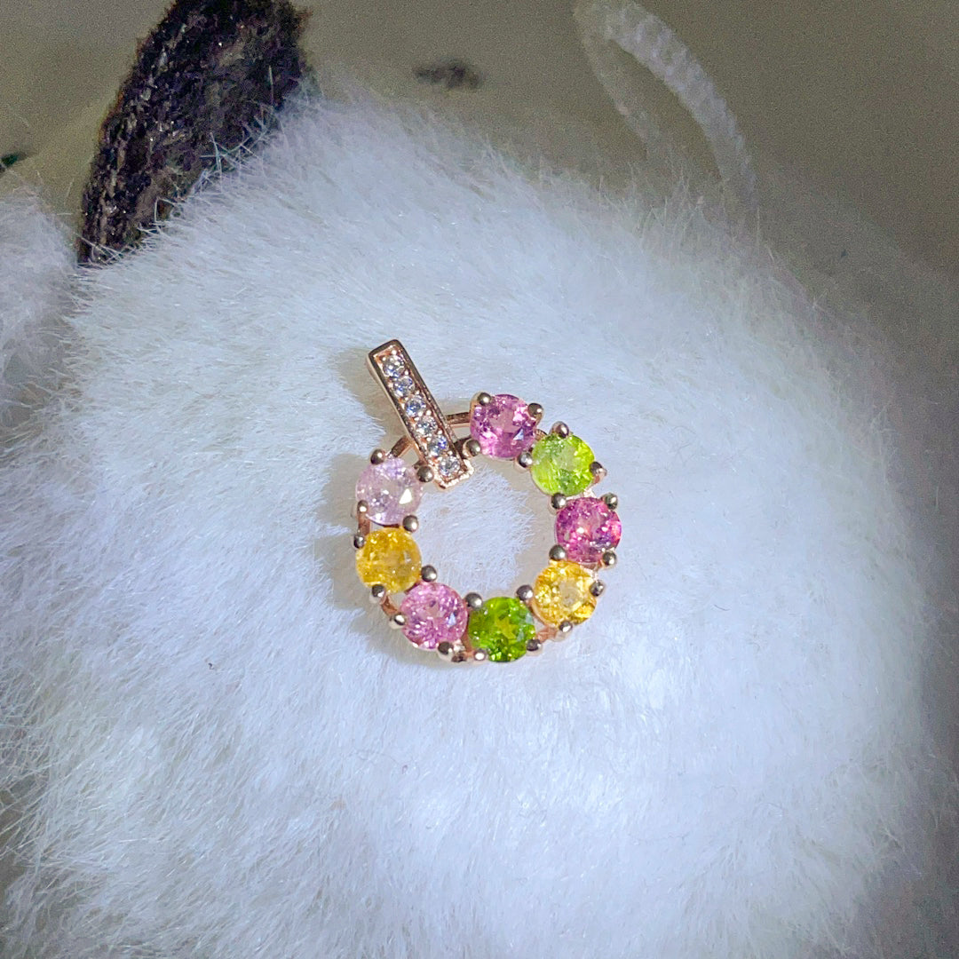 Tourmaline Essence Circle Pendant