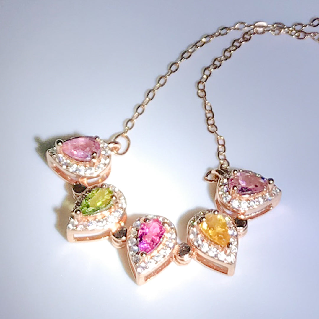 Radiant Bloom Tourmaline Pendant