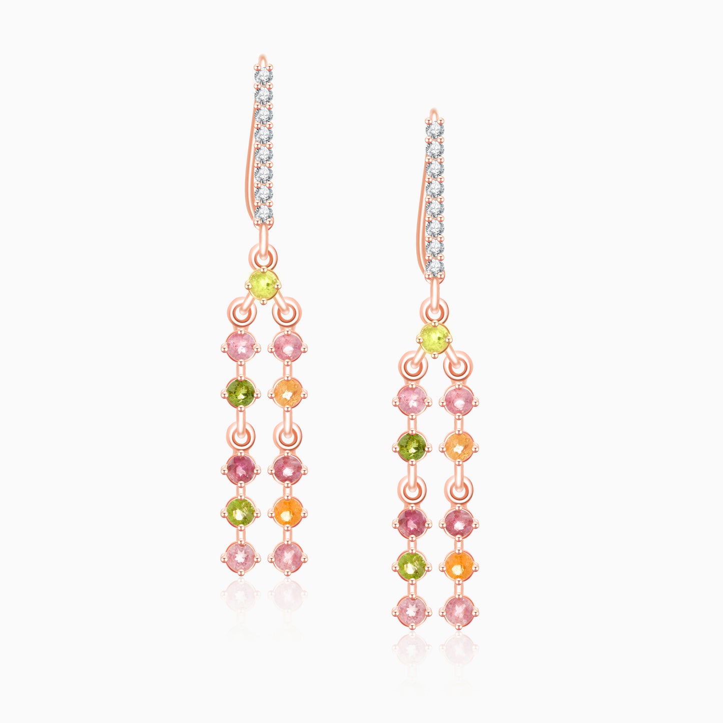 Serene Azure Whisper Tourmaline Earrings