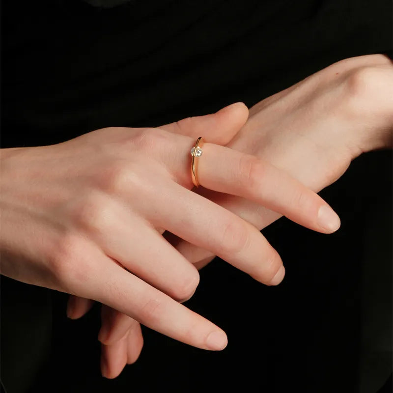 Adjustable Moissanite Ring