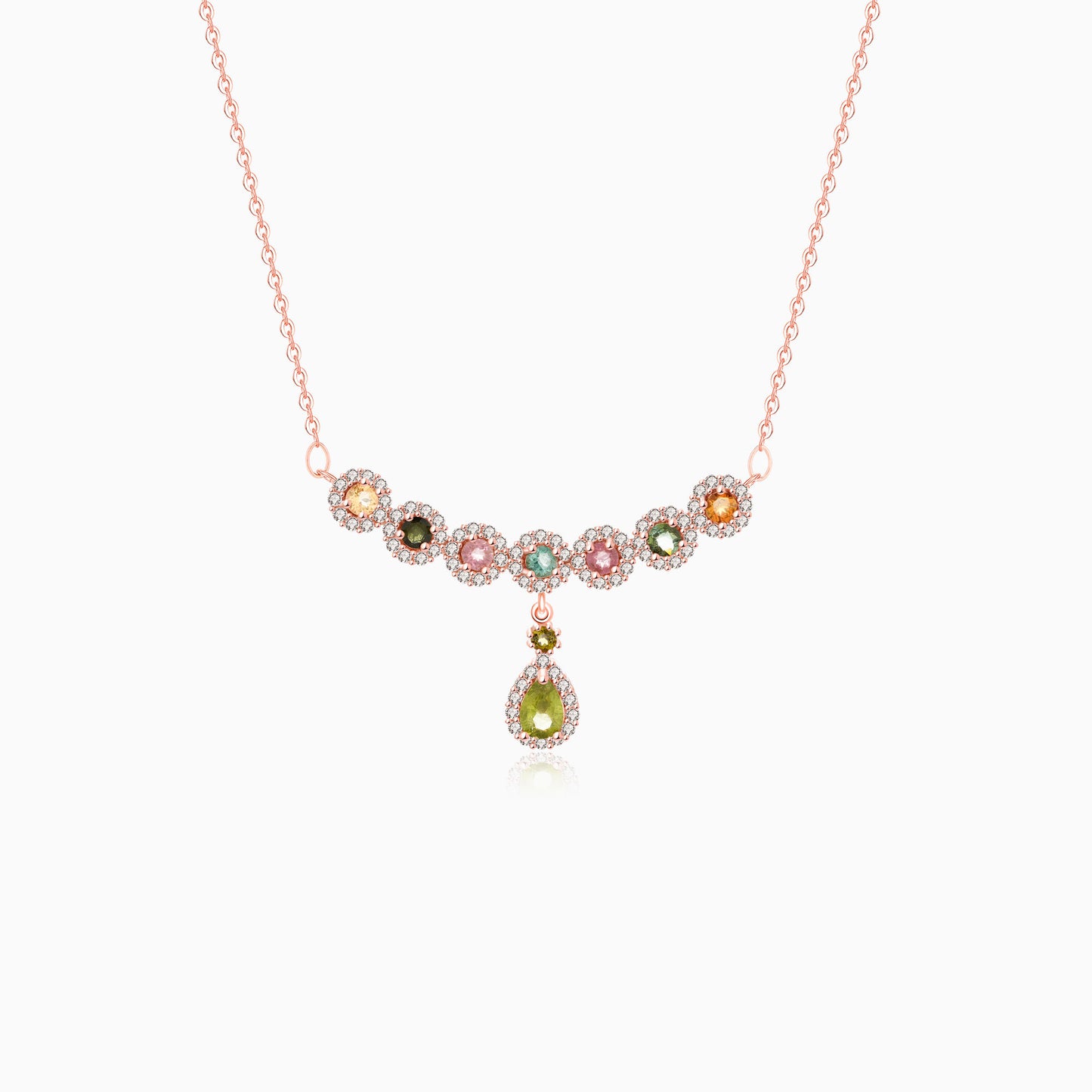 Radiant Sunburst Tourmaline Pendant