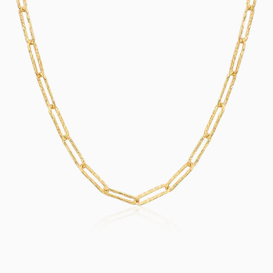 Gilded Paperclip Chain S925 Necklace