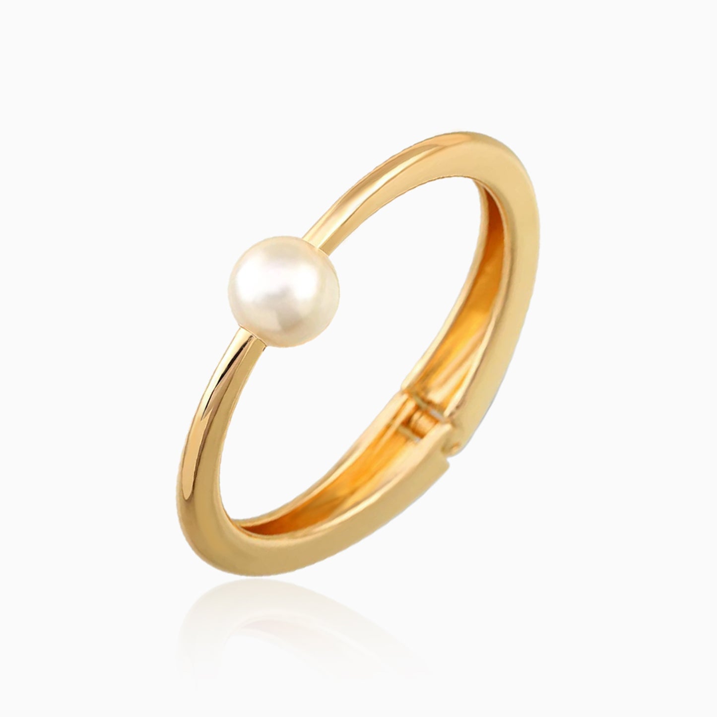 Golden Pearl Accent Bangle