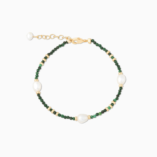 Malachite Natural Pearl Bracelet