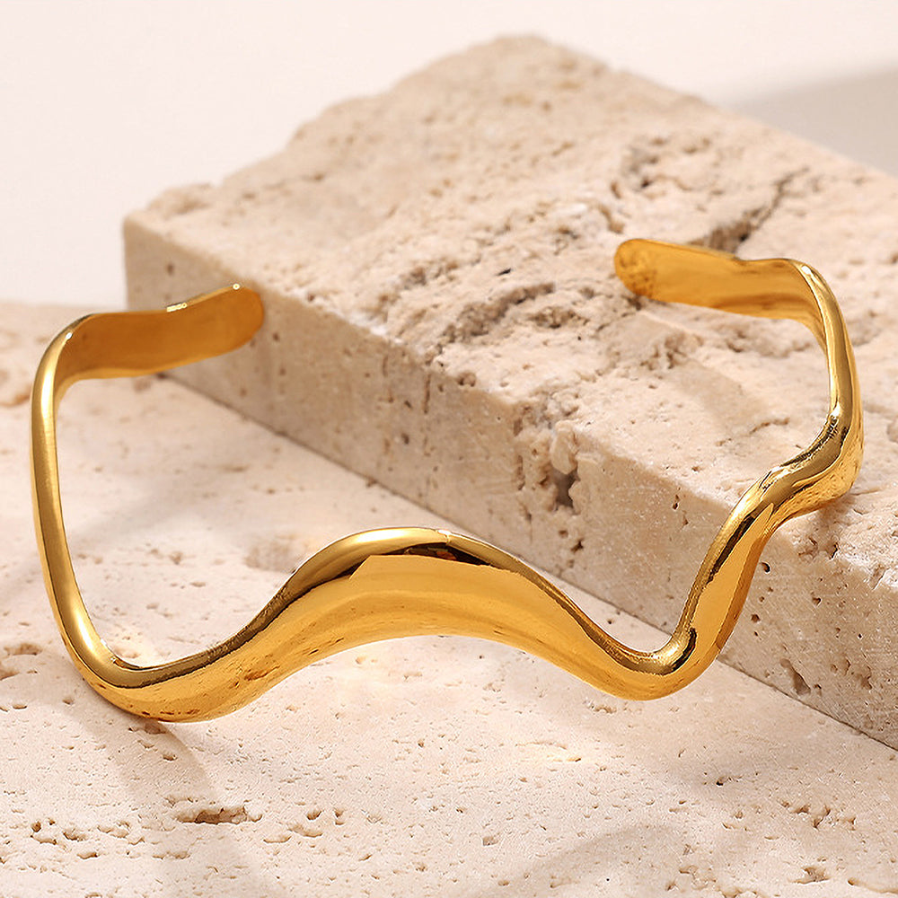 Fluid Ripple Cuff Bracelet