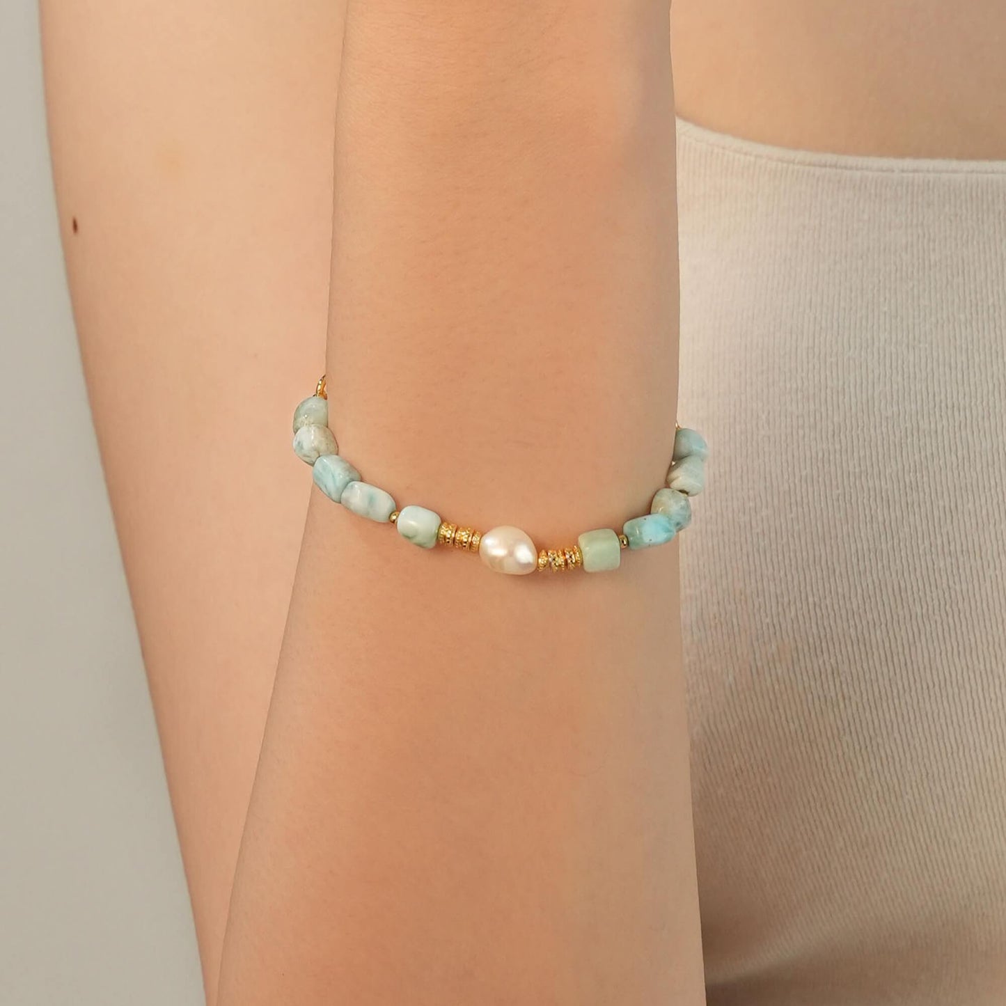 Larimar Chain Bracelet