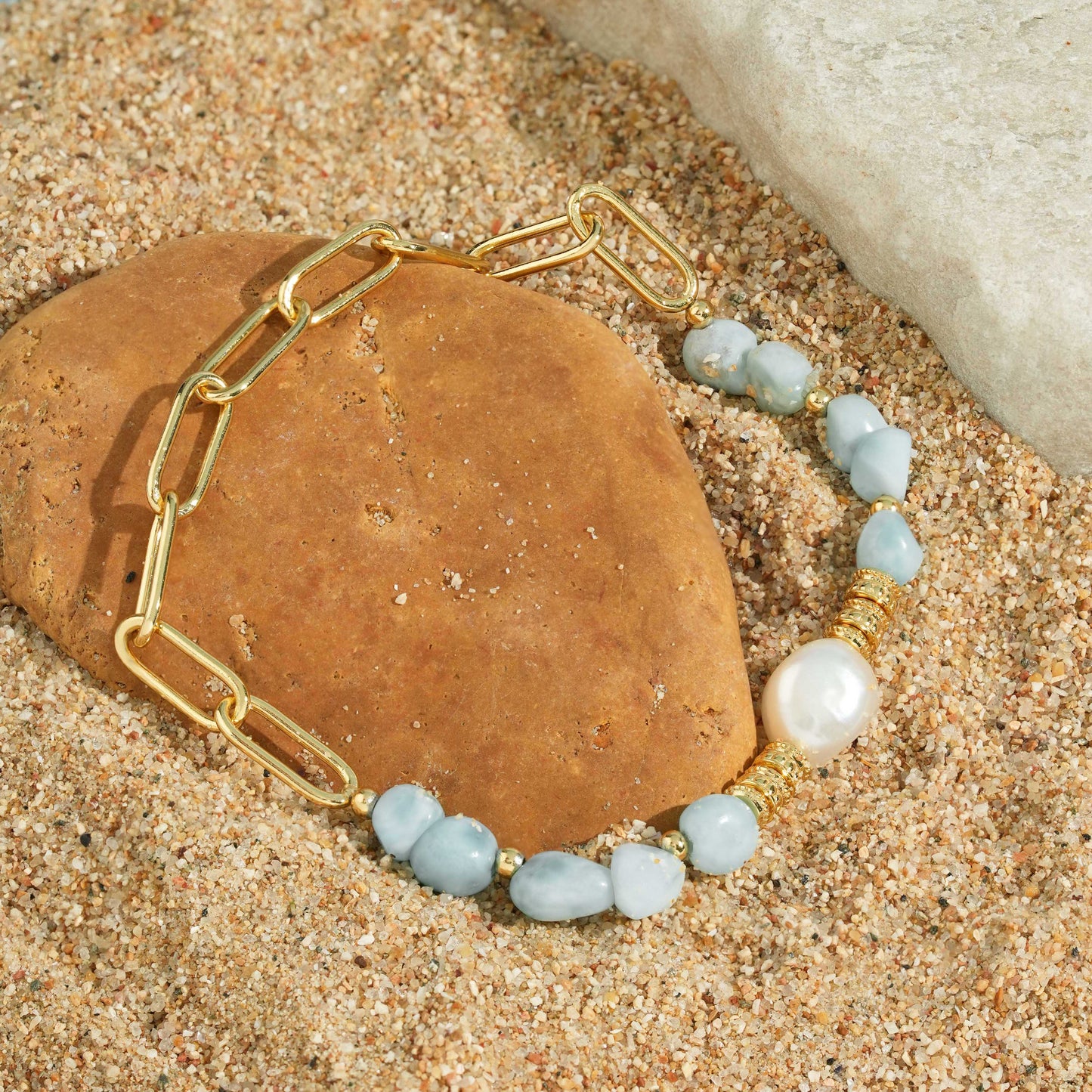 Larimar Chain Bracelet