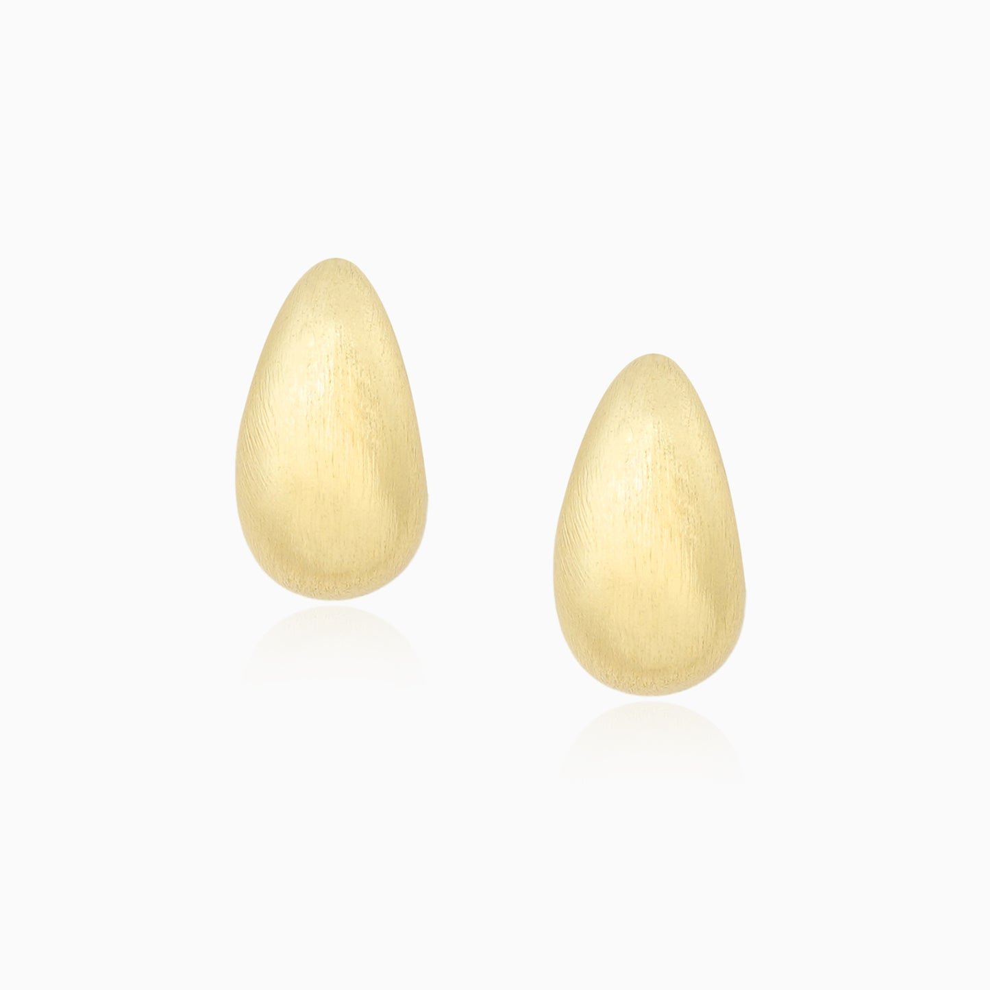 Drop Shaped Golden Plated Hook Earrings