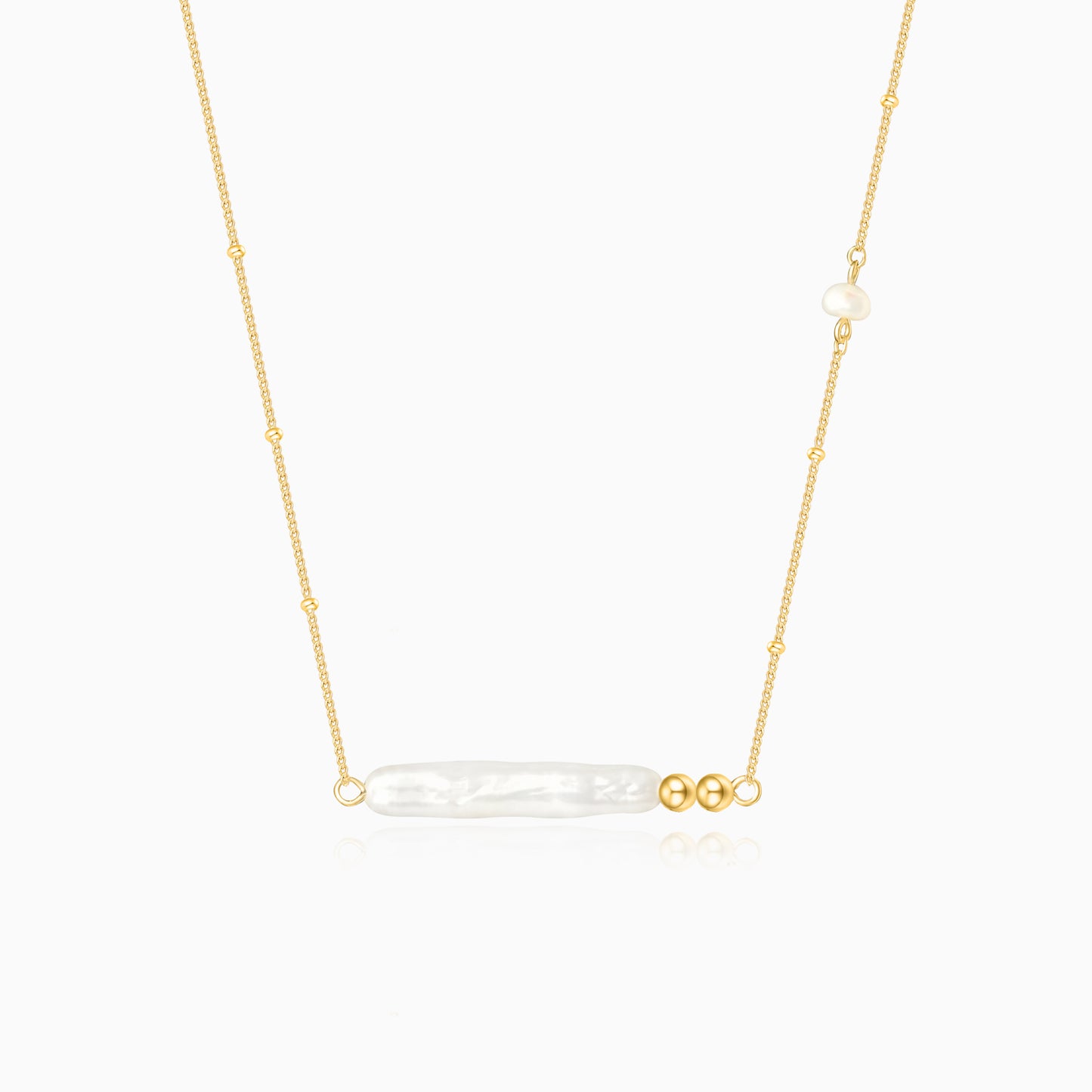 Beads S925 Necklace With Baroque Pearls