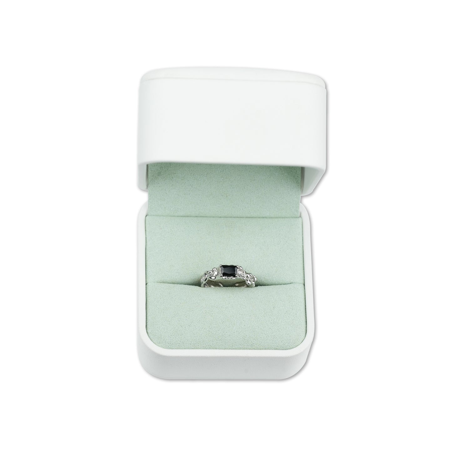 Black Tourmaline Crown Ring