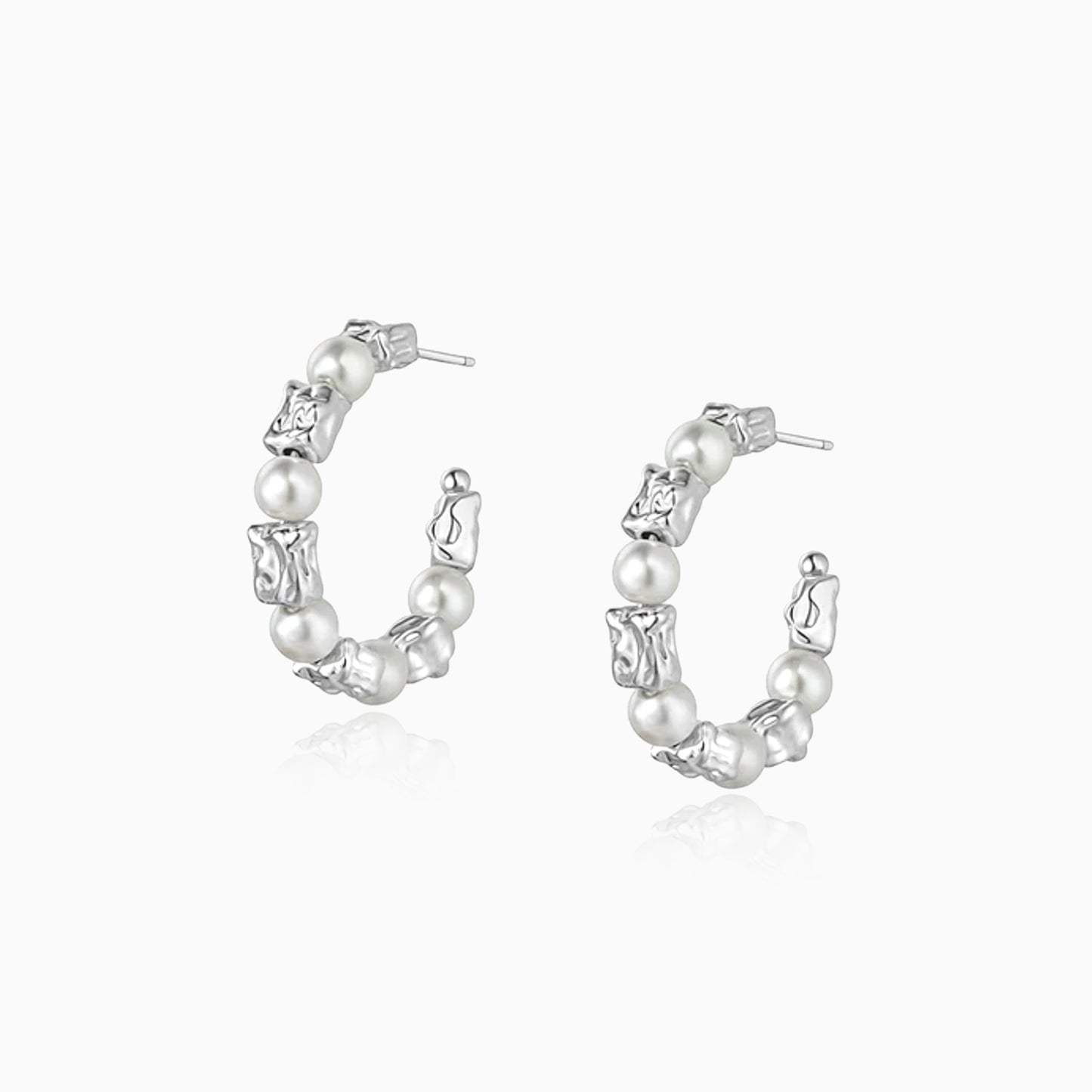 Irregular Textured Pearl Earrings