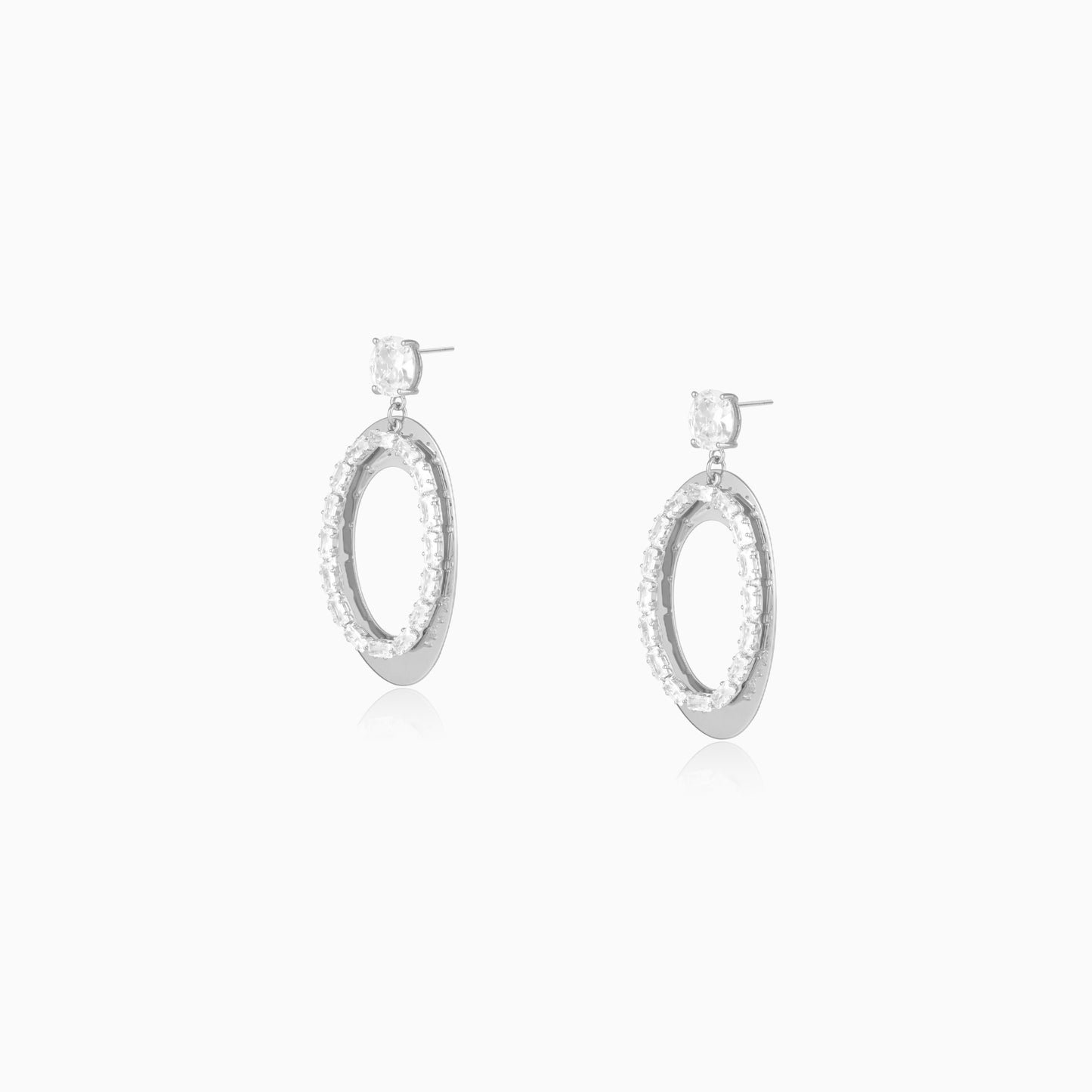 Gleam Oval Dangle Earrings