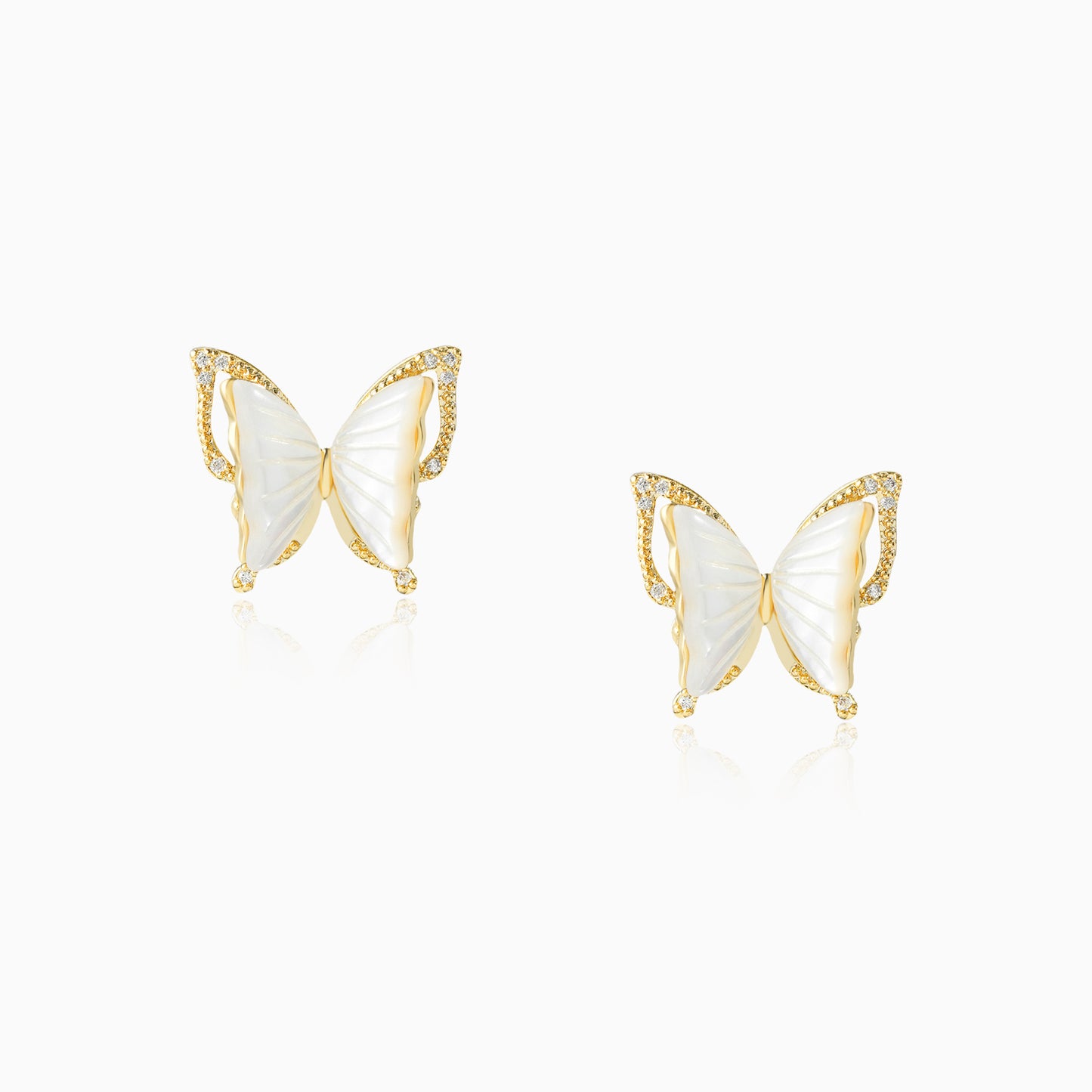 Butterfly Golden-framed Earrings