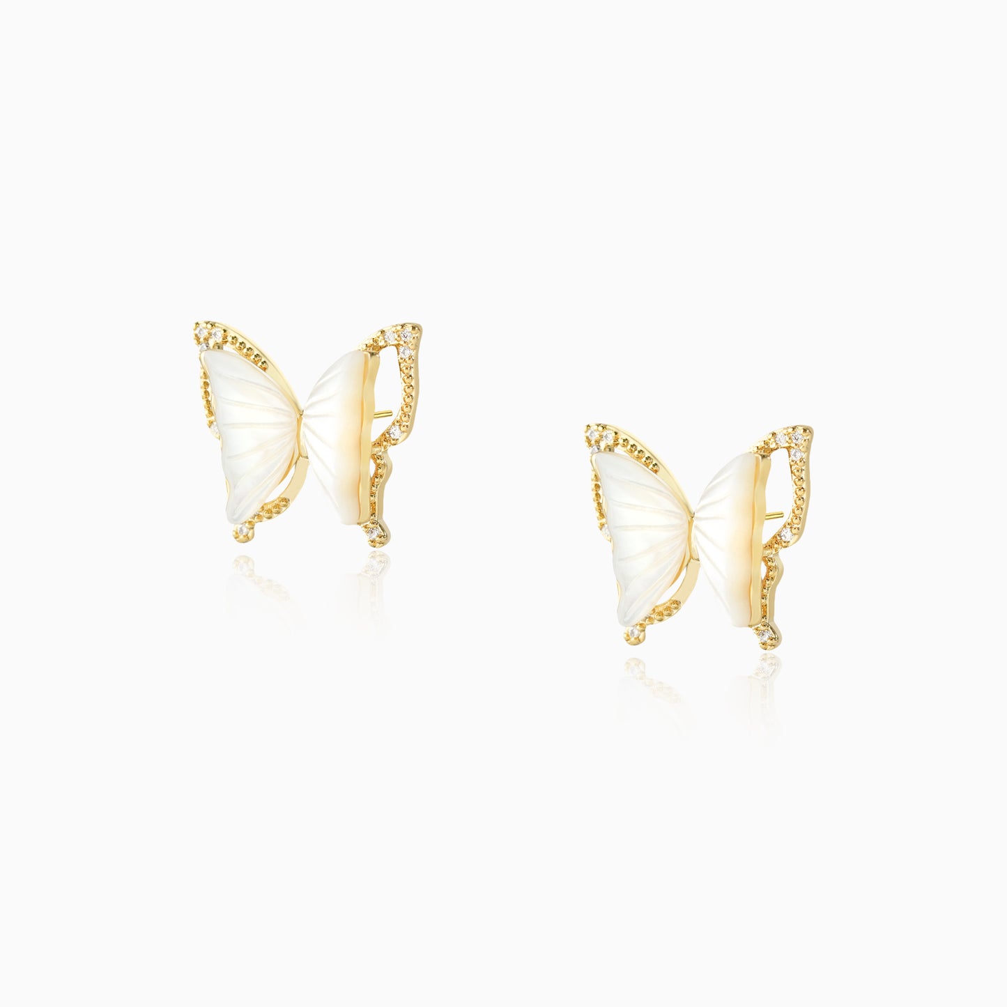 Butterfly Golden-framed Earrings