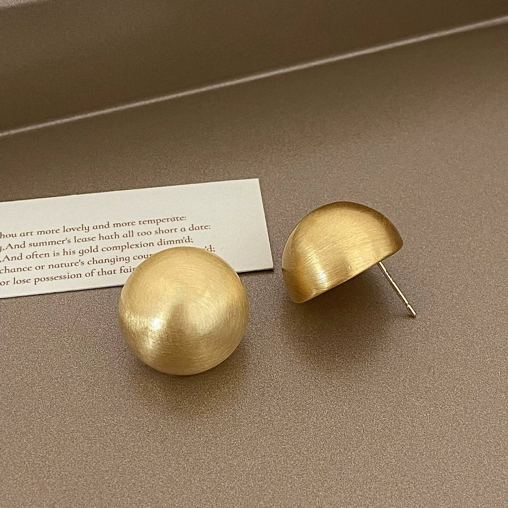 Simple Geometric Round Earrings
