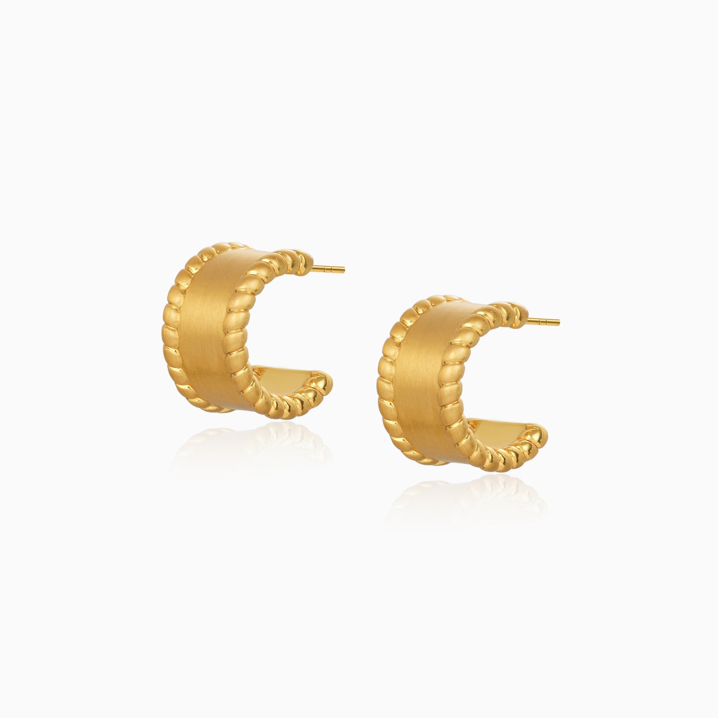 Rope-Trim Bold  Hoops Earrings