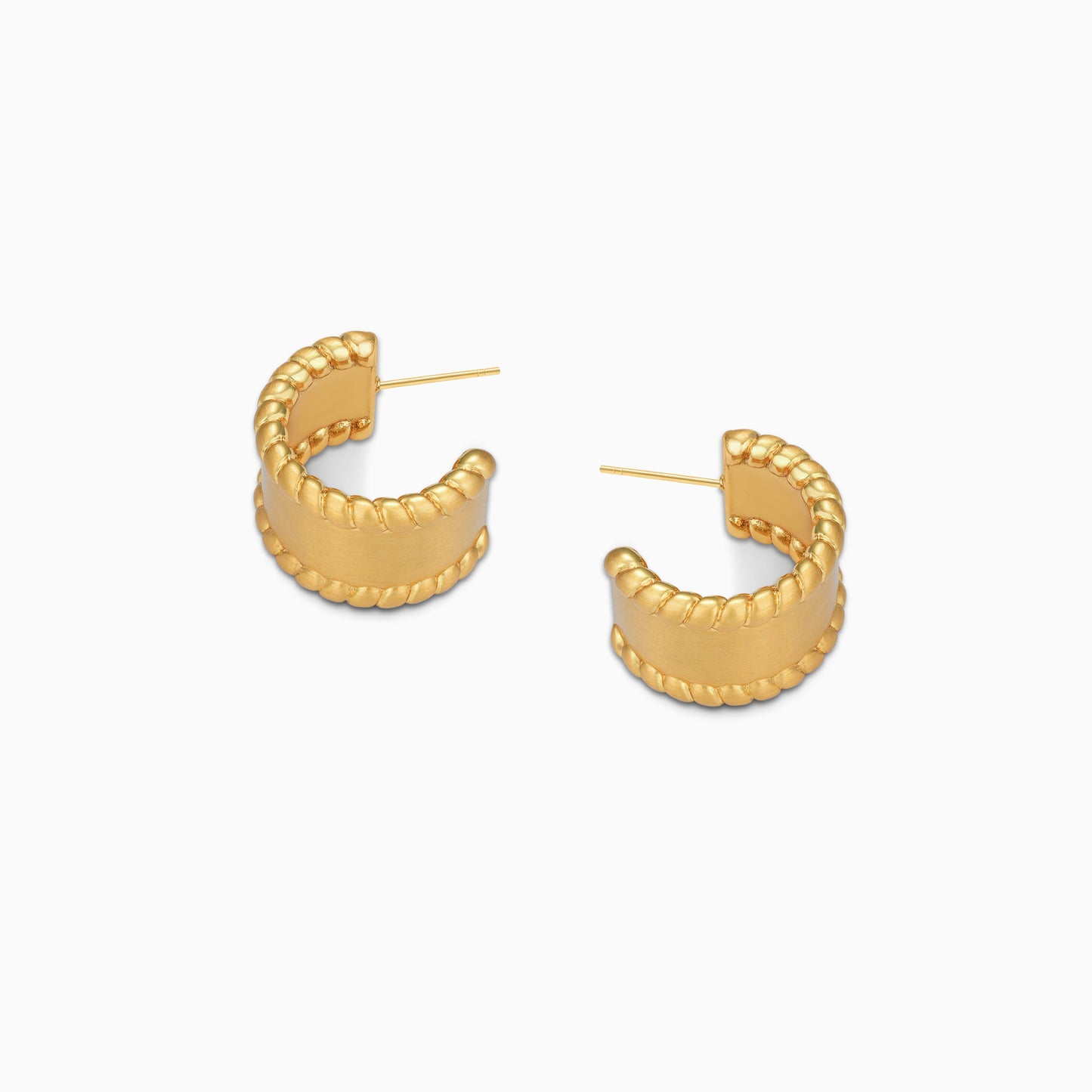 Rope-Trim Bold  Hoops Earrings
