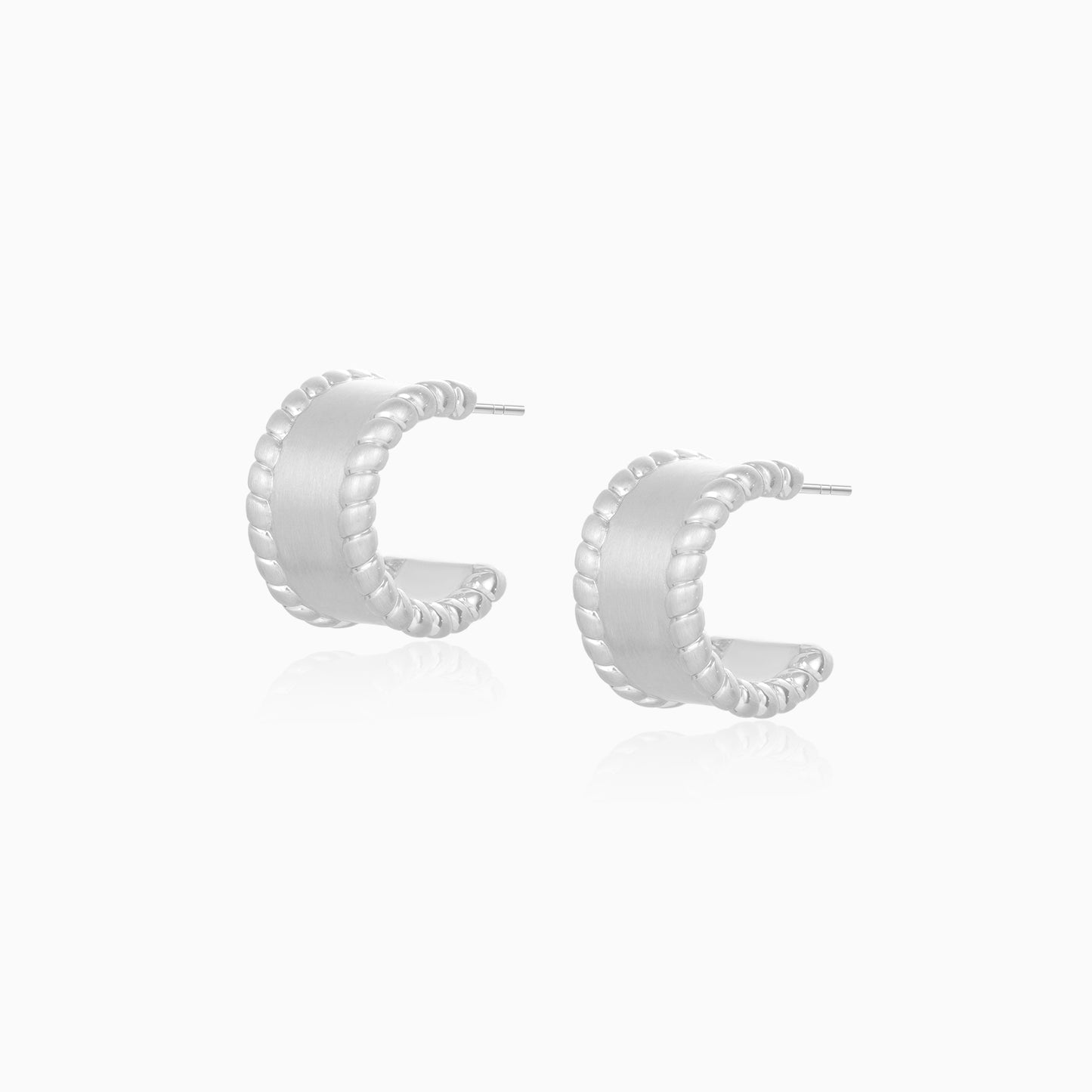 Rope-Trim Bold  Hoops Earrings